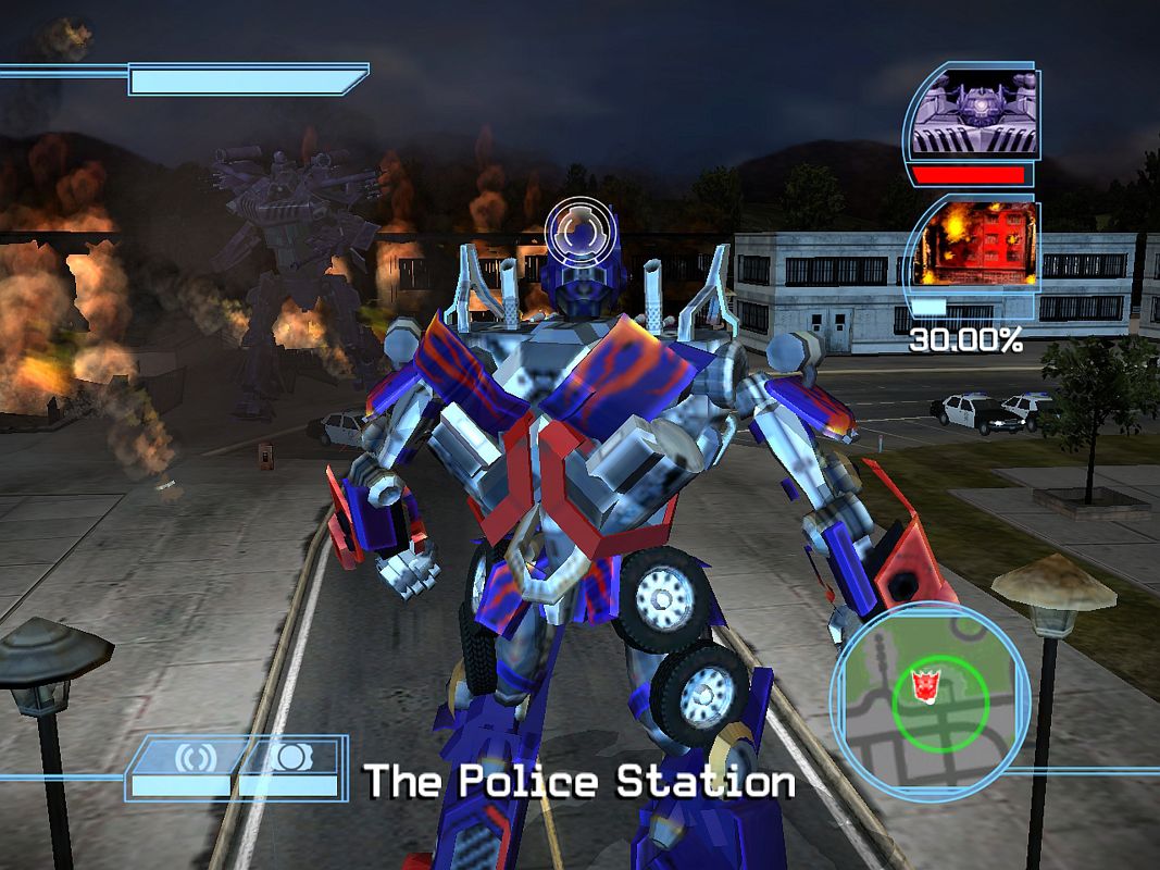 Transformers: The Game Screenshot (Transformers: The Game Press Kit): Optimus Station Wii