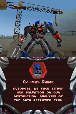 Transformers: Autobots Screenshot (Transformers: The Game Press Kit): Optimus Pose