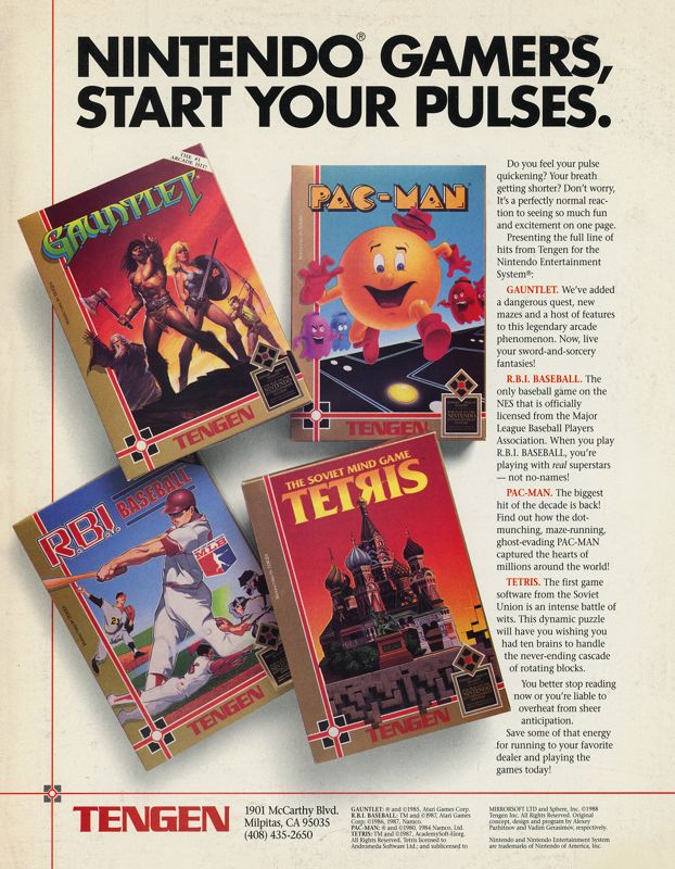 Tetris Magazine Advertisement (Magazine Advertisements): GamePro (United States), Issue 001 (May-June 1989)