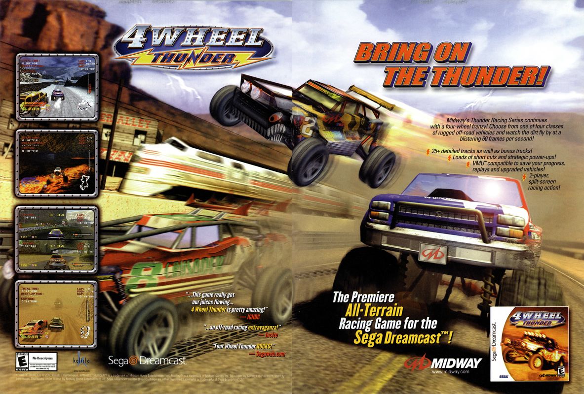 4 Wheel Thunder Magazine Advertisement (Magazine Advertisements): NextGen (United States), Issue #66 (June 2000)