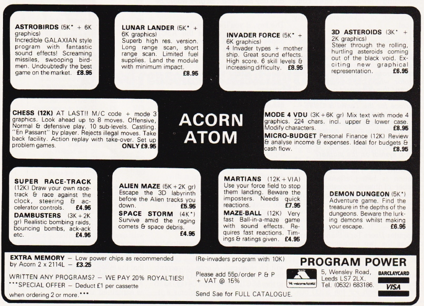 Astrobirds Magazine Advertisement (Magazine Advertisements): Computing Today (United Kingdom), Volume 3 Issue 11 (January 1982)