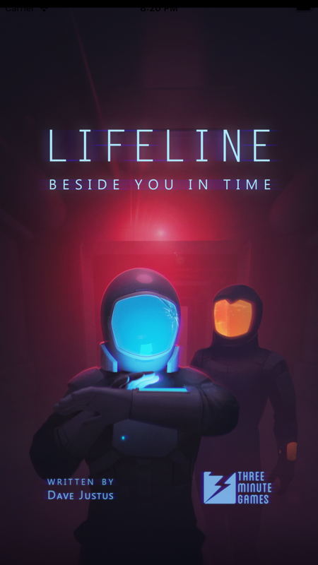 Lifeline: Beside You in Time Screenshot (3 Minute Games press kit): Splash screen