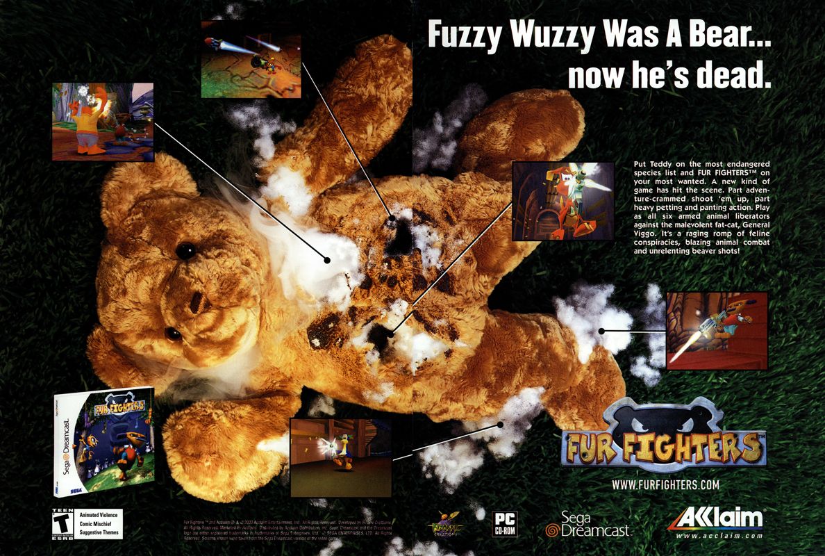 Fur Fighters Magazine Advertisement (Magazine Advertisements): NextGen (United States), Issue #67 (July 2000)