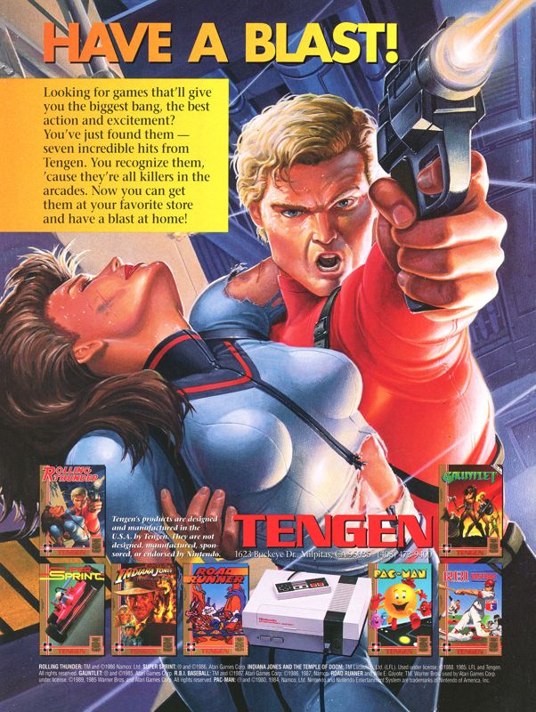 Rolling Thunder Magazine Advertisement (Magazine Advertisements): GamePro (United States), Issue 004 (November 1989)