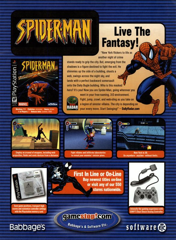 Spider-Man Magazine Advertisement (Magazine Advertisements): NextGen (United States), Issue #68 (August 2000)