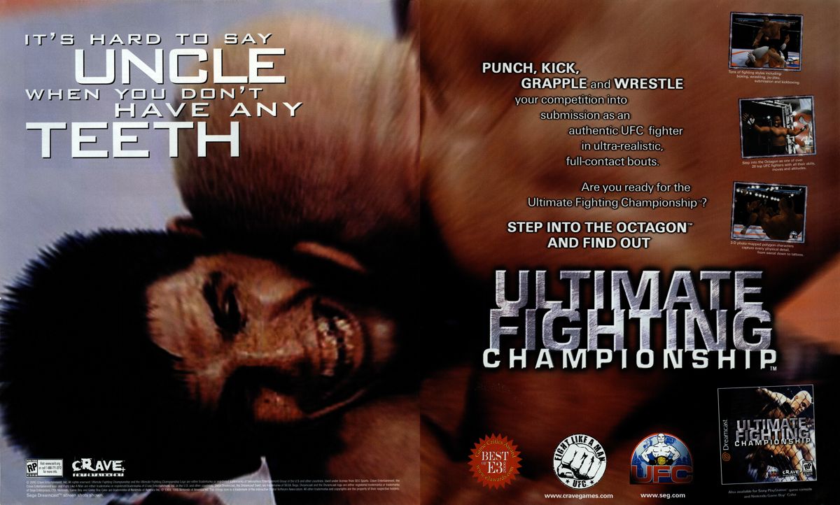 Ultimate Fighting Championship Magazine Advertisement (Magazine Advertisements): NextGen (United States), Issue #69 (September 2000)