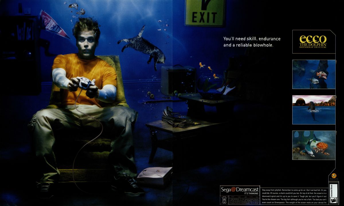 Ecco the Dolphin: Defender of the Future Magazine Advertisement (Magazine Advertisements): NextGen (United States), Issue #69 (September 2000)