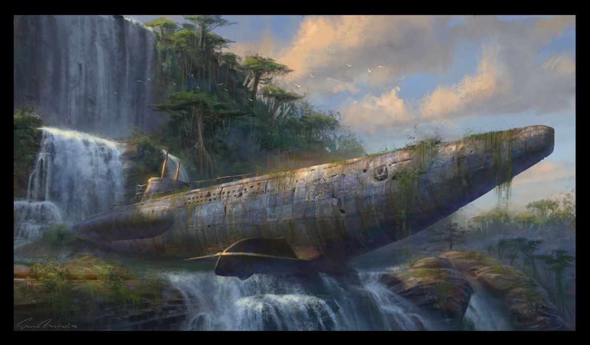 Uncharted: Drake's Fortune Concept Art (Uncharted: Drake's Fortune Press Disc): Derelict U-boat
