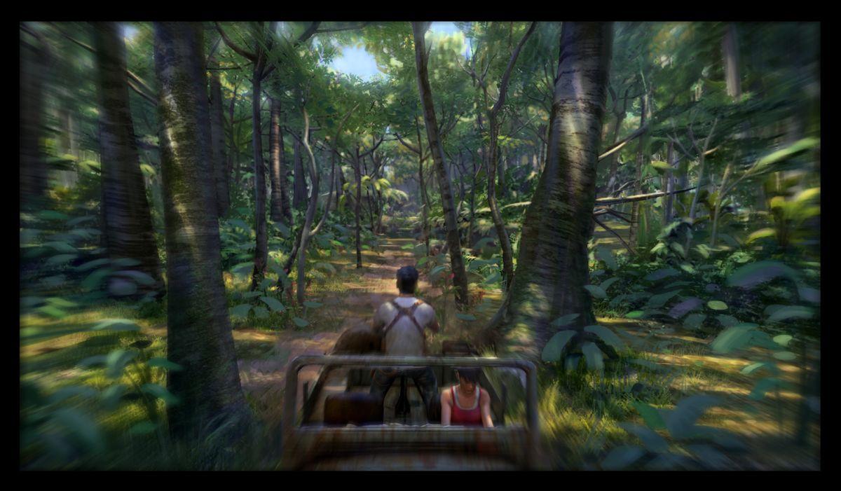 Uncharted: Drake's Fortune Concept Art (Uncharted: Drake's Fortune Press Disc): Jungle chase 1
