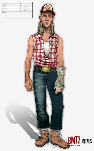 Big Mutha Truckers 2 Concept Art (Big Mutha Truckers 2 assets disc): Cletus