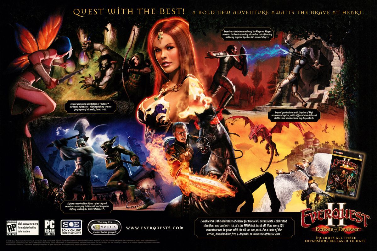 EverQuest II: Echoes of Faydwer Magazine Advertisement (Magazine Advertisements): PC Gamer (USA), Issue 12/2006