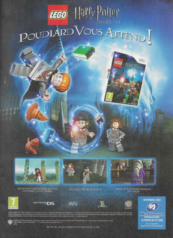 LEGO Harry Potter: Years 1-4 Magazine Advertisement (Magazine Advertisements): Nintendo, le magazine officiel (France), Issue 91 (July/August 2010)