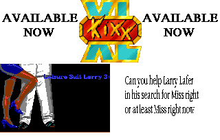 Leisure Suit Larry III: Passionate Patti in Pursuit of the Pulsating Pectorals Screenshot (In-game Advertisements): From King´s Quest III (Kixx release, Amiga)