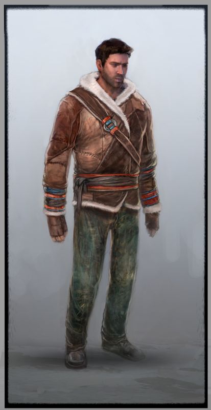 Uncharted 2: Among Thieves Concept Art (Uncharted 2: Among Thieves Media Disc): Drake parka
