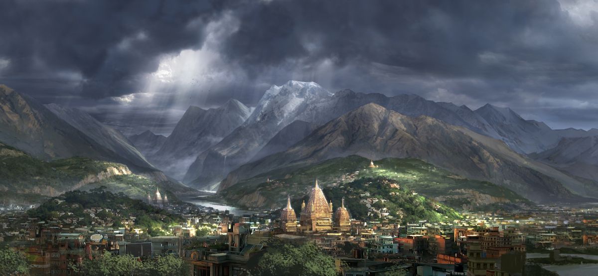 Uncharted 2: Among Thieves Concept Art (Uncharted 2: Among Thieves Media Disc): Mountain City
