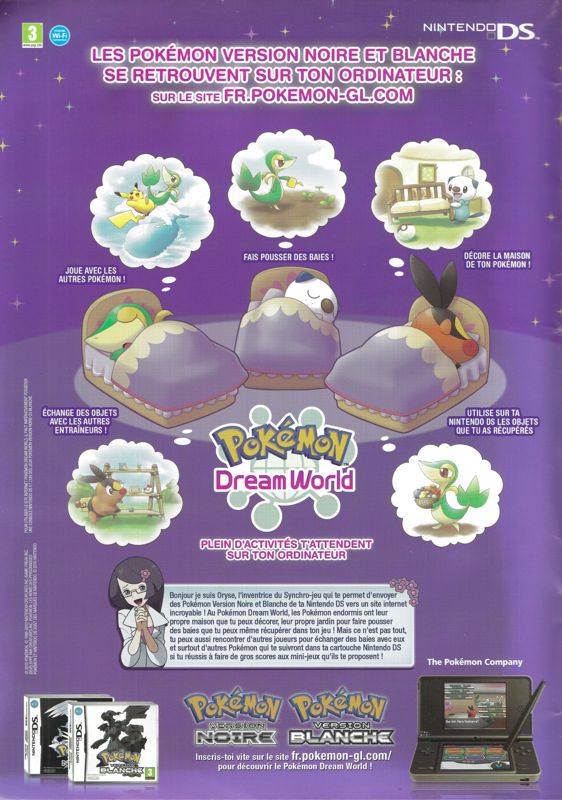 Pokémon White Version Magazine Advertisement (Magazine Advertisements): Tchô ! (France), Issue 148 (August 2011)