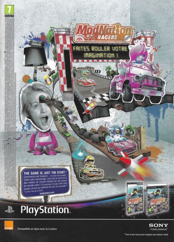 ModNation Racers Magazine Advertisement (Magazine Advertisements): Kid Paddle Magazine (France), Issue HS19 (2010)