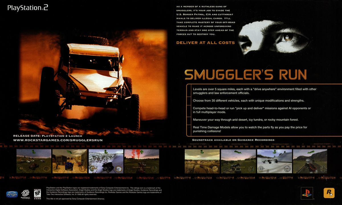 Smuggler's Run Magazine Advertisement (Magazine Advertisements): NextGen (United States), Issue #71 (November 2000)