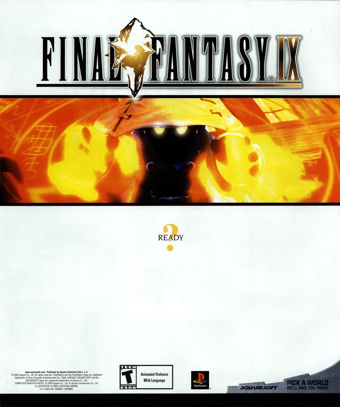 Final Fantasy IX Magazine Advertisement (Magazine Advertisements): NextGen (United States), Issue 71 (November 2000)