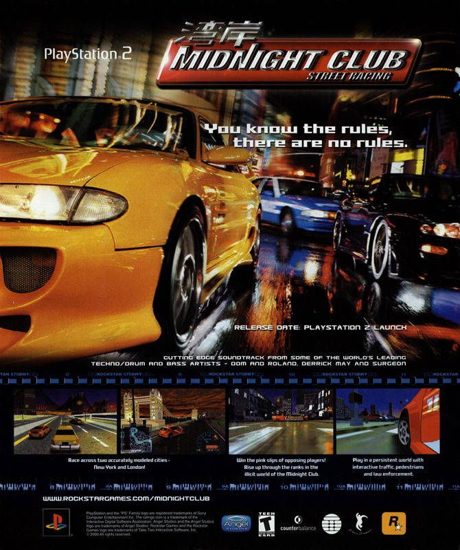 Midnight Club: Street Racing Magazine Advertisement (Magazine Advertisements): NextGen (United States), Issue 71 (November 2000)