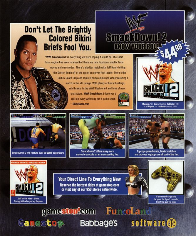 WWF Smackdown! 2: Know Your Role Magazine Advertisement (Magazine Advertisements): NextGen (United States), Issue 71 (November 2000)