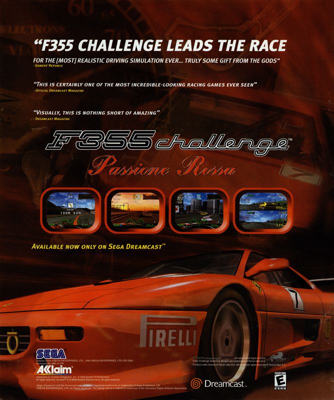 F355 Challenge: Passione Rossa Magazine Advertisement (Magazine Advertisements): NextGen (United States), Issue 71 (November 2000)