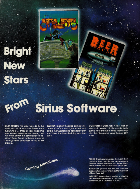 Dark Forest Magazine Advertisement (Magazine Advertisements): Softalk (U.S.A.), Volume 2 Number 5 (January 1982)