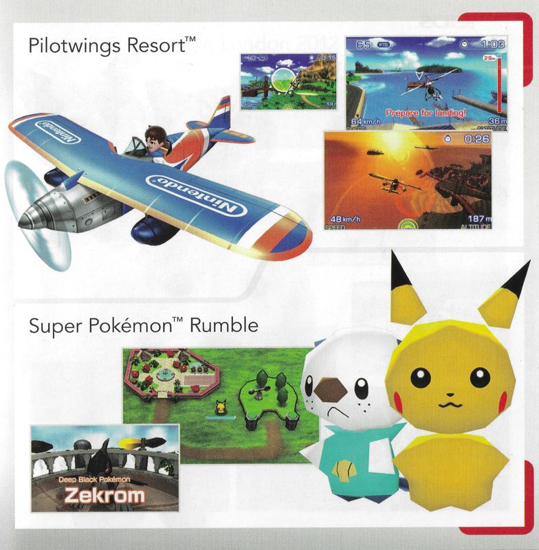 Pilotwings Resort Catalogue (Catalogue Advertisements): Catalogue included with "Mario Tennis Open", EU Nintendo 3DS release
