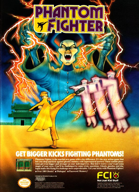 Phantom Fighter Magazine Advertisement (Magazine Advertisements): GamePro (United States), Issue 006 (January 1990)