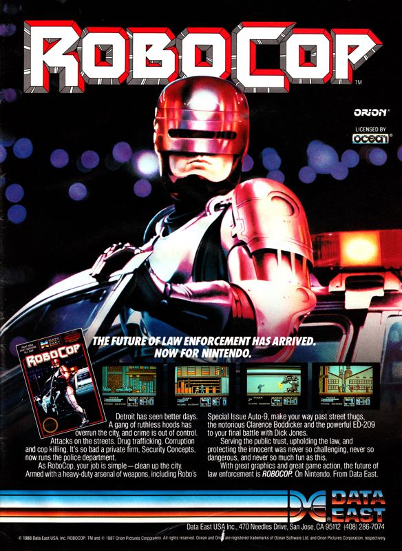 RoboCop Magazine Advertisement (Magazine Advertisements): GamePro (United States), Issue 006 (January 1990)