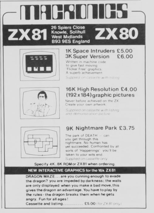 Dragon Maze Magazine Advertisement (Magazine Advertisements): Computer and Video Games (United Kingdom), Issue 03 (January 1982)