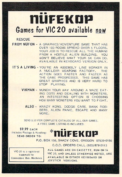Rescue from Nufon Magazine Advertisement (Magazine Advertisements): Compute (U.S.A.), Volume 4 Issue 4 (April 1982)