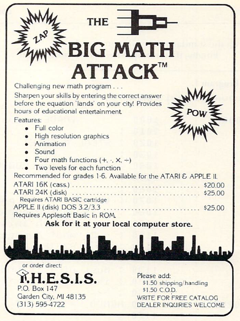 Big Math Attack Magazine Advertisement (Magazine Advertisements): Compute (U.S.A.), Volume 4 Issue 4 (April 1982)