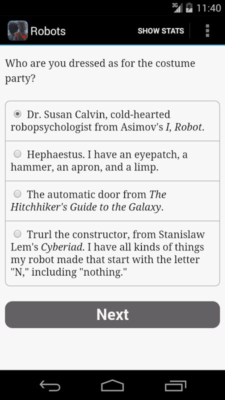 Choice of Robots Screenshot (Google Play)