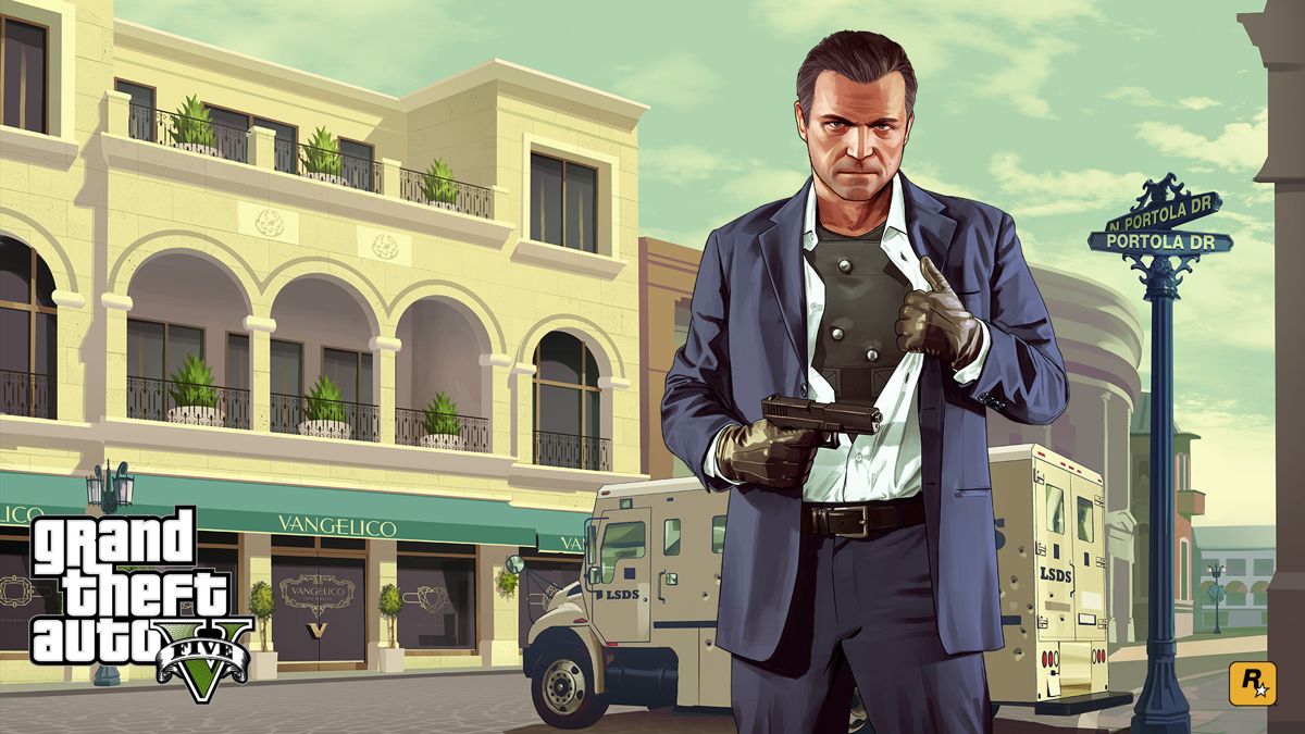 Grand Theft Auto V Wallpaper (Rockstar Games website): Michael 3