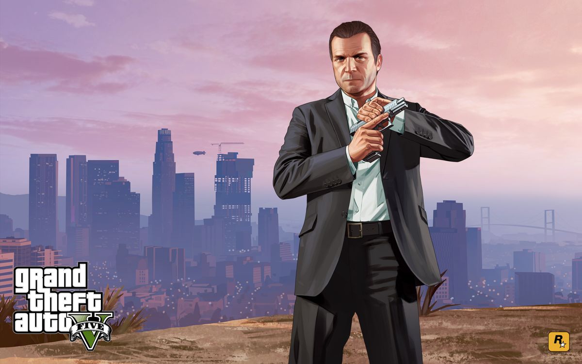 Grand Theft Auto V Wallpaper (Rockstar Games website): Michael 4