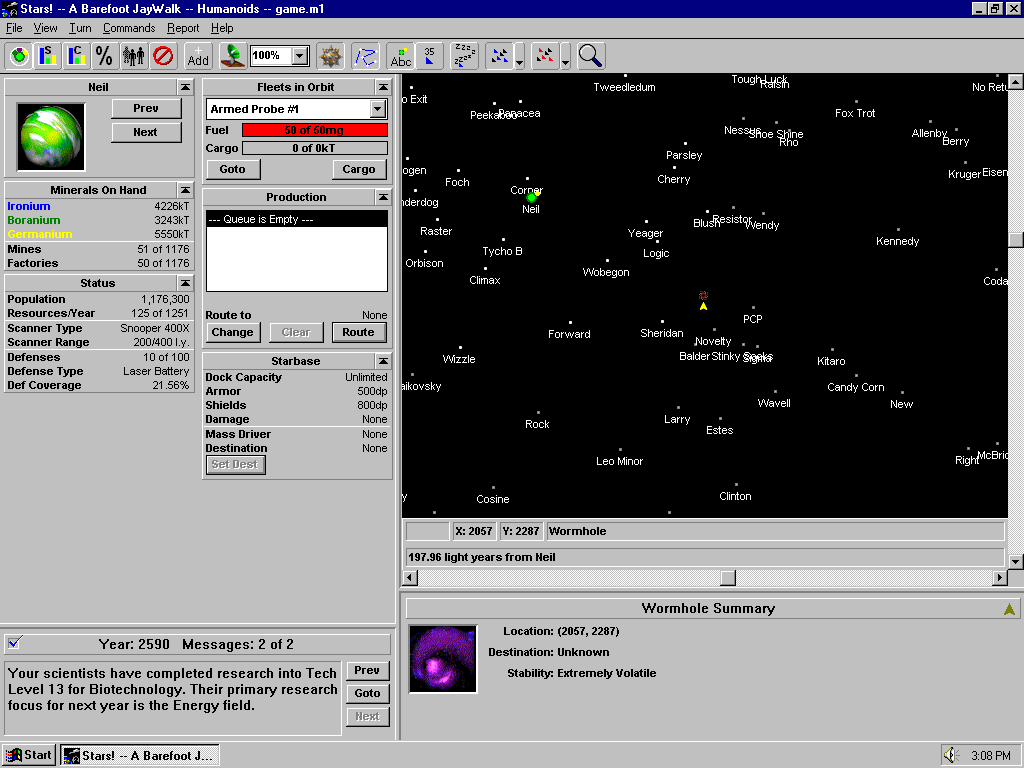 Stars! Screenshot (Empire Interactive website, 1996)