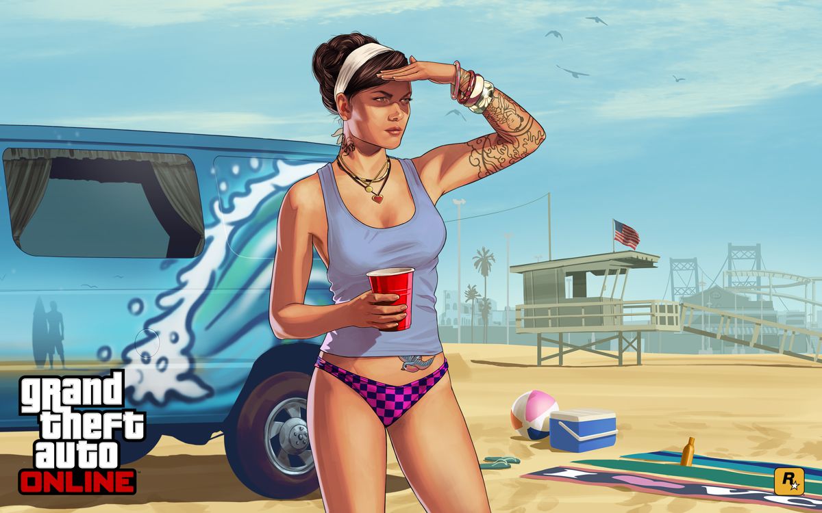 Grand Theft Auto V Wallpaper (Rockstar Games website): Beach Bum