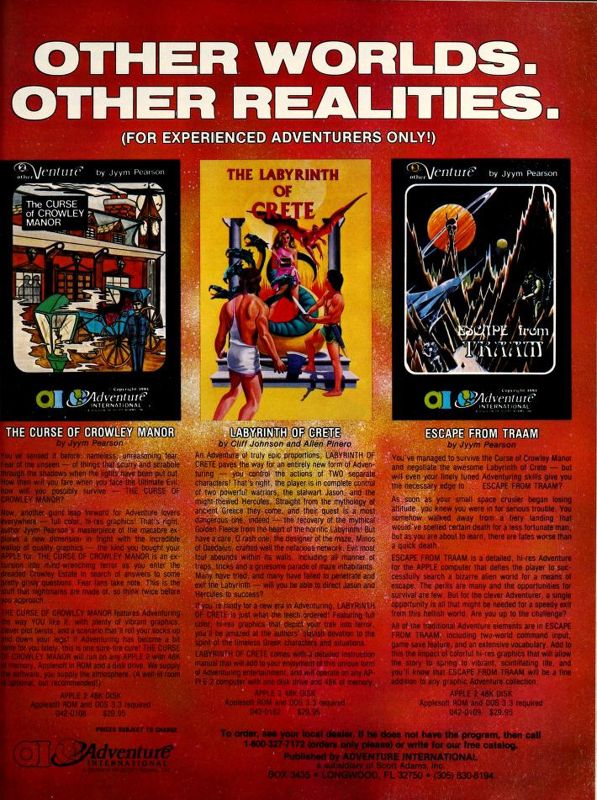 Labyrinth of Crete Magazine Advertisement (Magazine Advertisements): Softalk (United States) Volume 3, Issue 6 (February 1983)