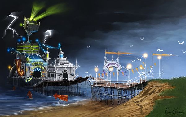 Banjo-Kazooie: Nuts & Bolts Concept Art (Banjo Fan Site Kit): Klungos Pier