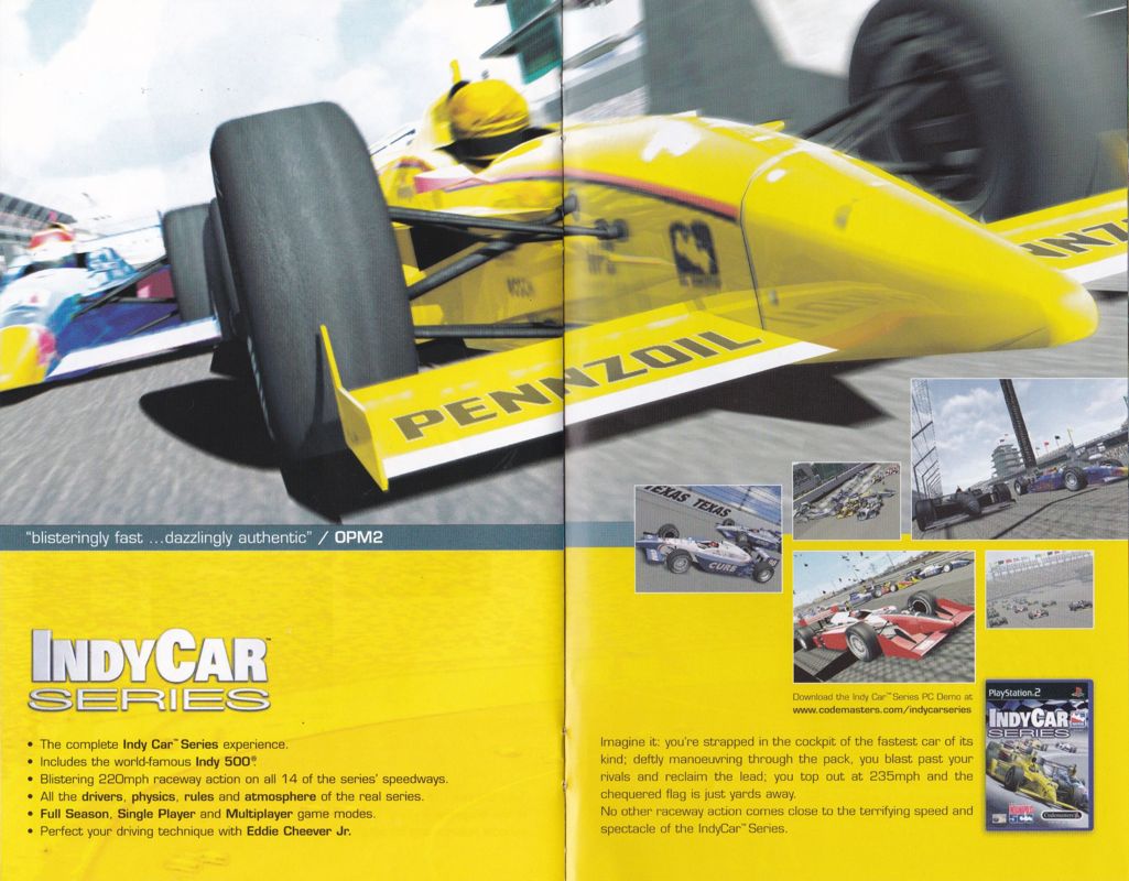 IndyCar Series Catalogue (Catalogue Advertisements): Taken from a catalogue included with the PS2 game Liverpool FC Club Football 2003/2004 Season