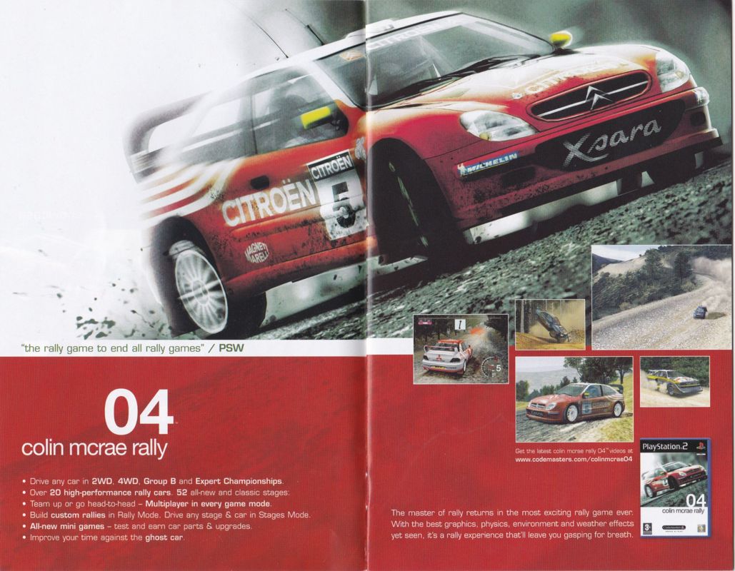 Colin McRae Rally 04 Catalogue (Catalogue Advertisements): Taken from a catalogue included with the PS2 game Liverpool FC Club Football 2003/2004 Season