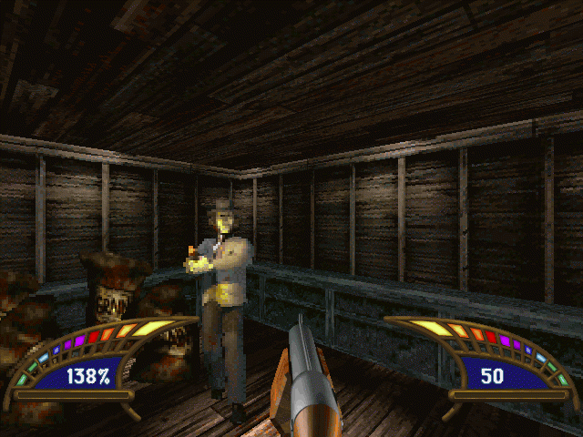 Killing Time Screenshot (Logicware website, 1998): Undead Gangsters lurk in every corner of the Conway Estate. They are usually guarding caches of Ammo, Weapons, and Booze.
