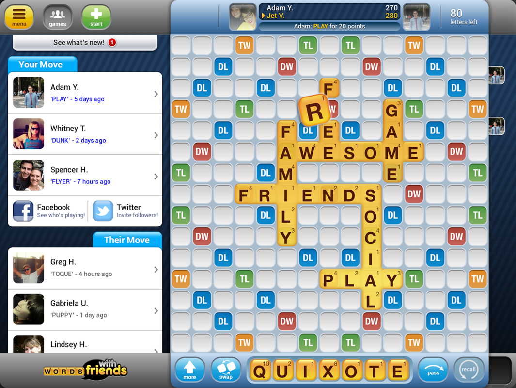Words With Friends Screenshot (Google Play)