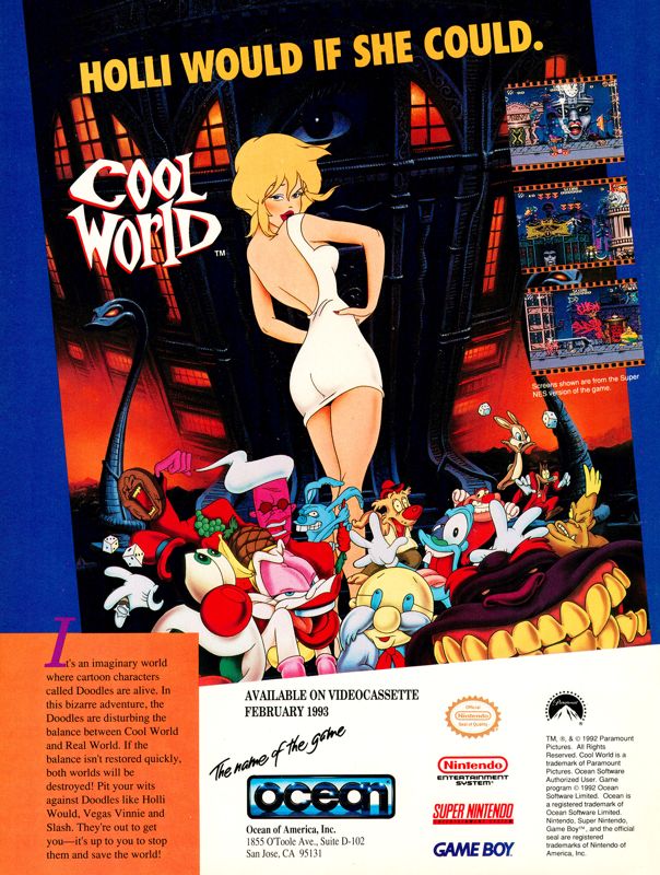 Cool World Magazine Advertisement (Magazine Advertisements ): GamePro (United States), Issue 044 (March 1993)