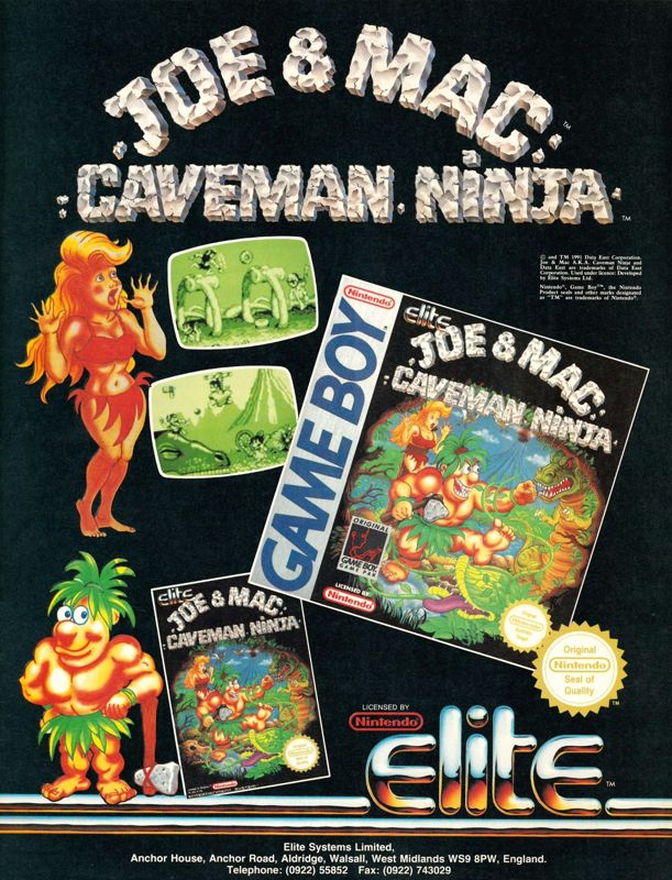 Joe & Mac: Caveman Ninja Magazine Advertisement (Magazine Advertisements): Total! (United Kingdom), Issue 019 (July 1993)