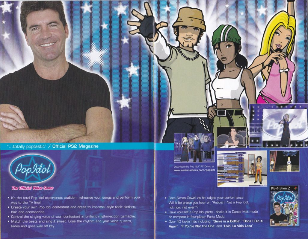 American Idol Catalogue (Catalogue Advertisements): Taken from a catalogue included with the PS2 game Liverpool FC Club Football 2003/2004 Season