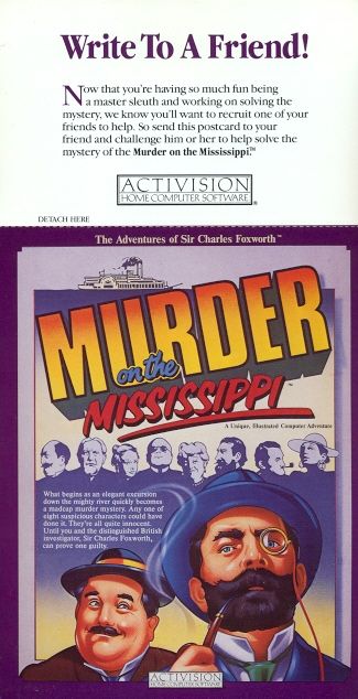 Murder on the Mississippi Other (Murder on the Mississippi Postcards (for the Apple II version))
