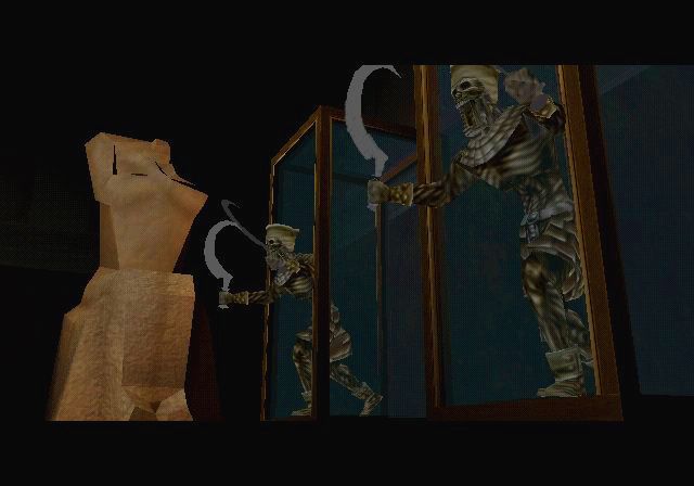 The Mummy Returns Screenshot (Universal Interactive Studios Confidential Asset Disc): Scimitar Mummies out of the cases