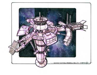 Star Trek: Armada Concept Art (Federation stations): Temporal Research Facility